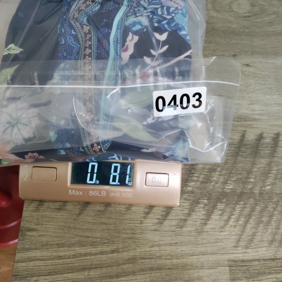 Coldwater Creek Blue Floral Kimono Top Sz MP Boho Hippie Fairycore - Picture 8 of 8